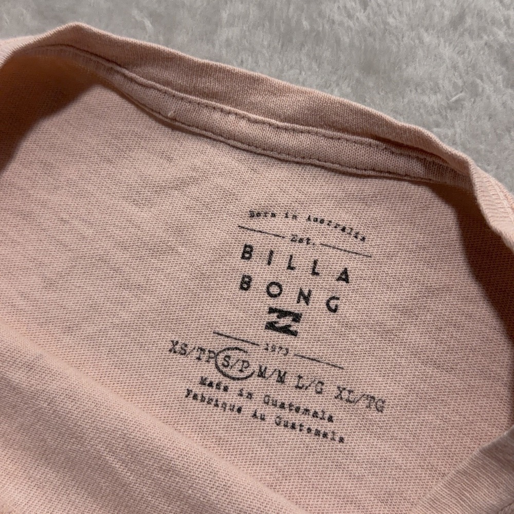 Billabong Womens Sun 1973 Daze S Oversized Pink Tee T-Shirt S Surf Beach Retro - Picture 8 of 12